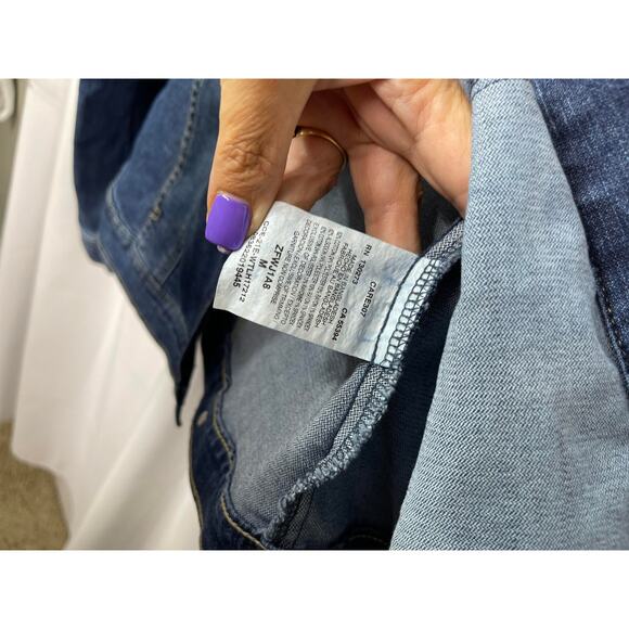 Wrangler Authentics denim jacket blue jean wome's medium dark wash western - Picture 11 of 14